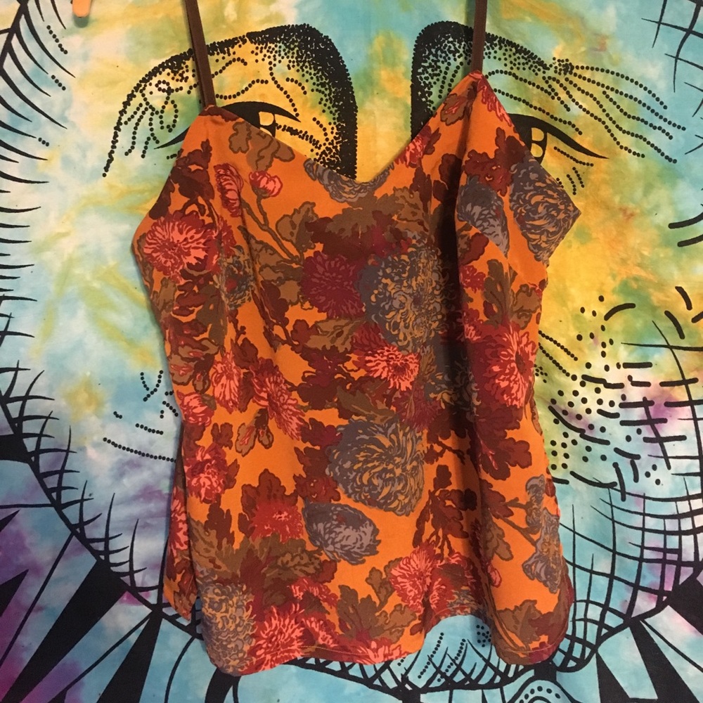 Burnt Orange Floral Tank